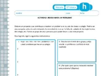 Actividad de elaboración de proyecto para resolver un problema