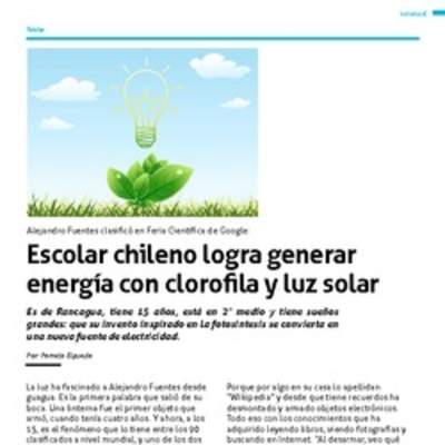 Lectura sobre la producción de energía a través del pasto