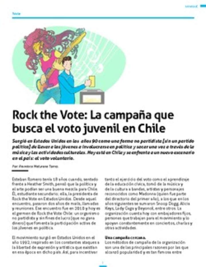 Lectura sobre la importancia de la participación ciudadana en las elecciones