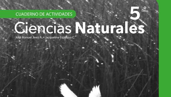 Ciencias Naturales 5° Básico, Cuaderno de actividades - Fragmento de muestra