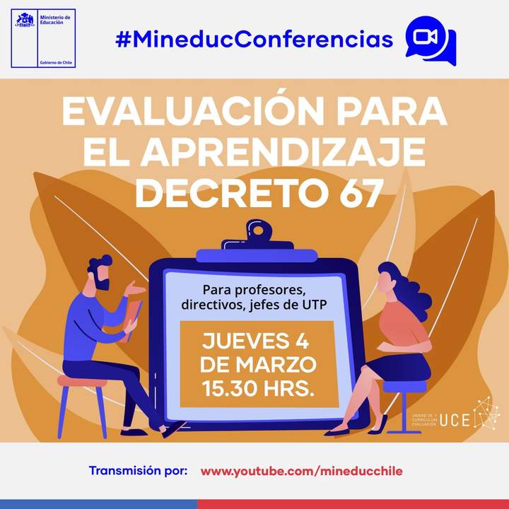 Conferencia: Evaluación para el aprendizaje Decreto 67