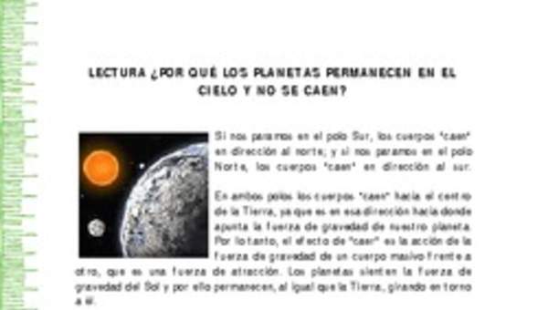 ¿Por qué los planetas permanecen en el cielo y no se caen?