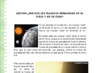 ¿Por qué los planetas permanecen en el cielo y no se caen?