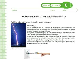 Separación de cargas eléctricas