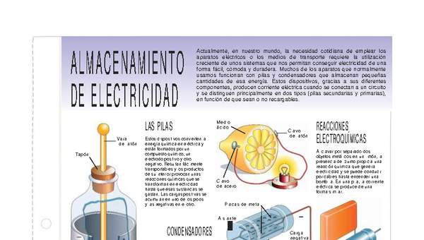 Almacenamiento de la electricidad