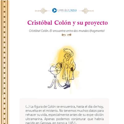 Cristóbal Colón y su proyecto