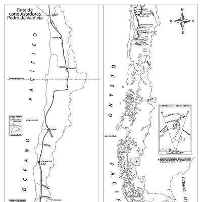 Ruta de conquistadores. Pedro de Valdivia