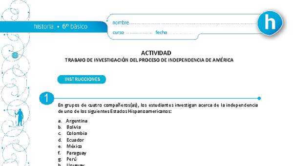 Trabajo de investigación del proceso de independencia de América