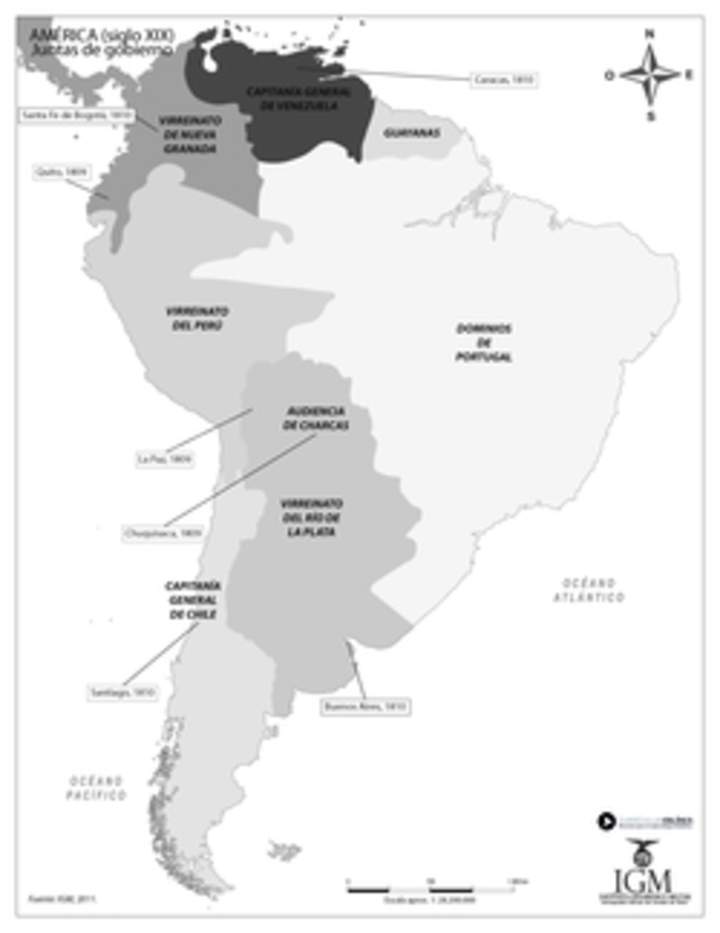 América (siglo XIX) Juntas de gobierno