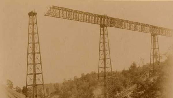 Construcción viaducto del Malleco