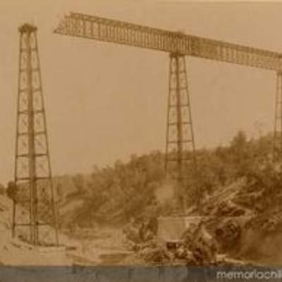 Construcción viaducto del Malleco