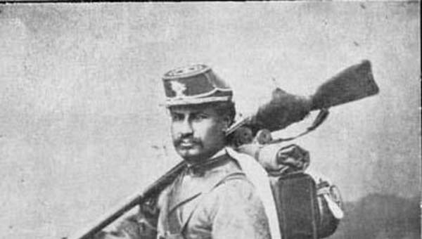 Soldado boliviano en Guerra del Pacífico