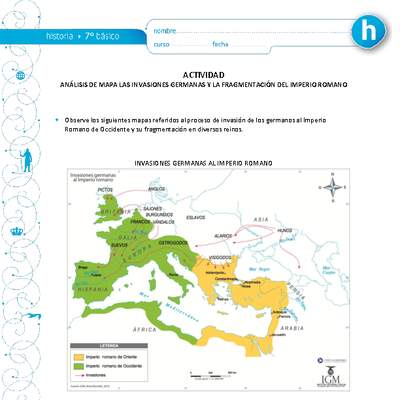 Las invasiones germanas y la fragmentación del Imperio Romano