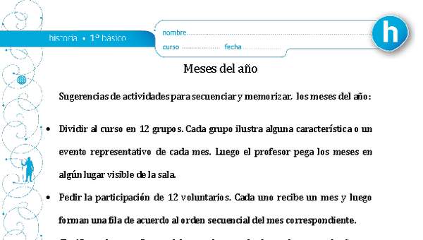 Actividades meses del año