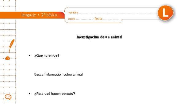 Investigación de un animal