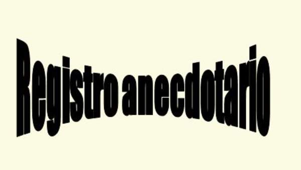 Registro anecdotario