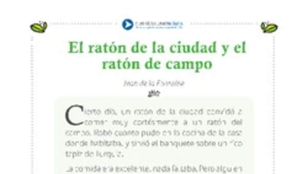 El ratón de la ciudad y el ratón de campo