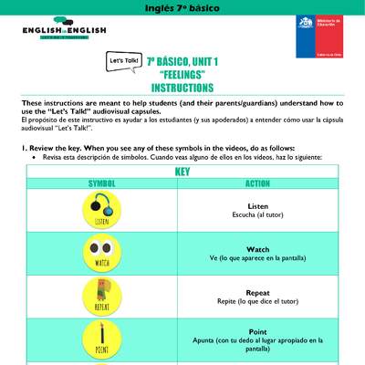 Cápsula Audiovisual 7° básico Unidad 1 - Feelings