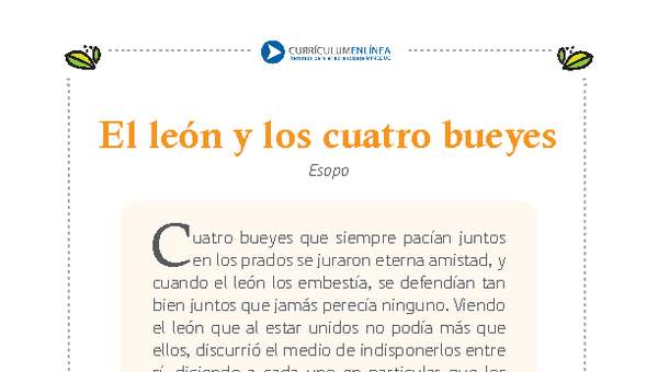 El León y los cuatro bueyes