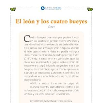 El León y los cuatro bueyes