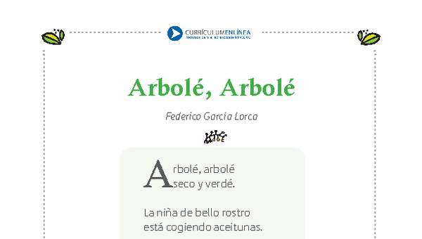 Arbolé, arbolé.