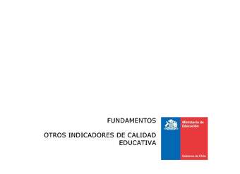 Fundamentos - Otros indicadores de calidad educativa