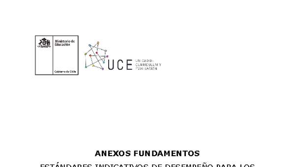 Anexo de Estándares Indicativos de Desempeño para los establecimientos que imparten Educación Parvularia y sus Sostenedores