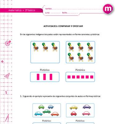 Comparar y ordenar números del 0 al 10