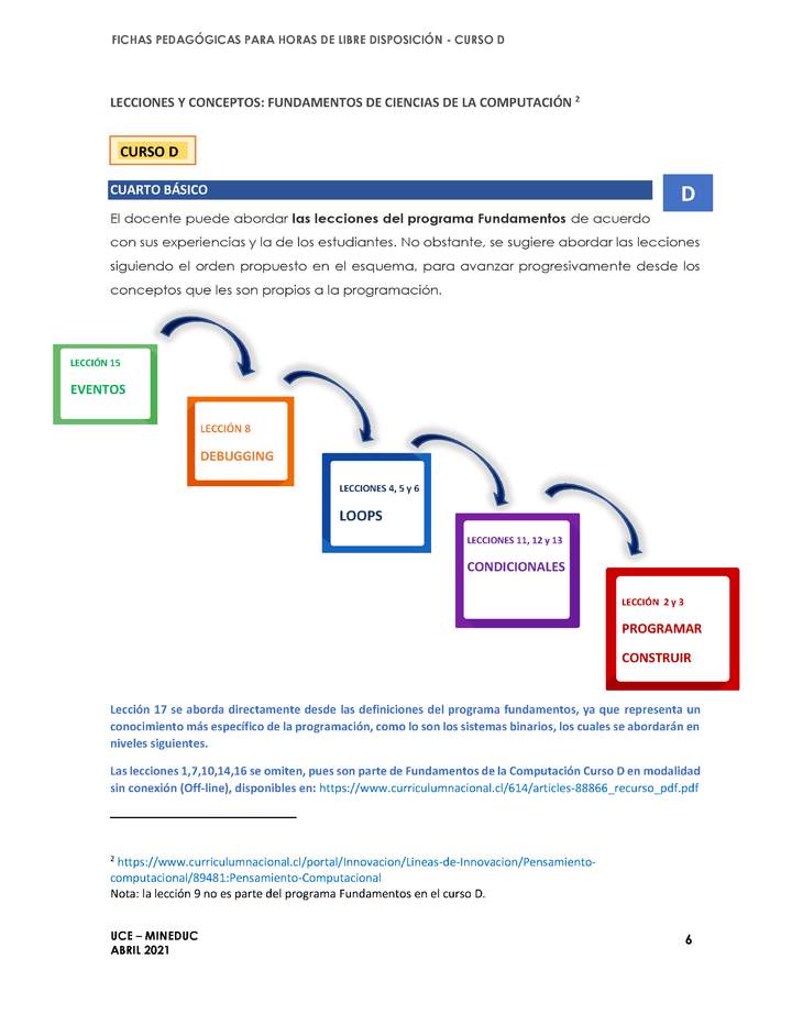 Ficha pedagógica - Lección 8