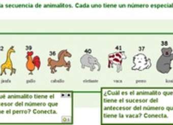 Identificar el antecesor o sucesor de un número (I)