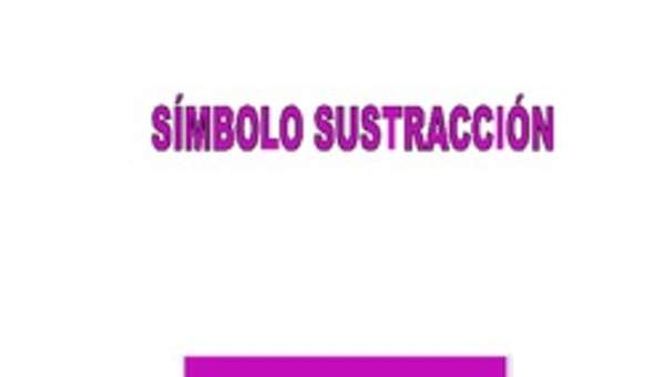 Símbolo sustracción