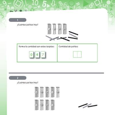 Resolución de problemas de adición, escritura y completar series