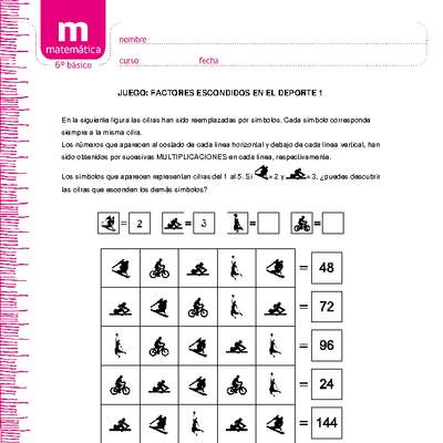 Juego: factores escondidos en el deporte 1