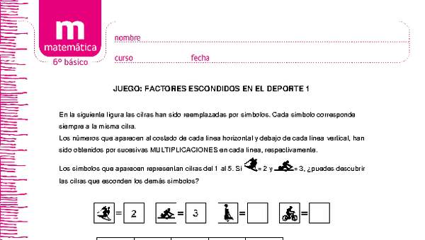 Juego: factores escondidos en el deporte 1