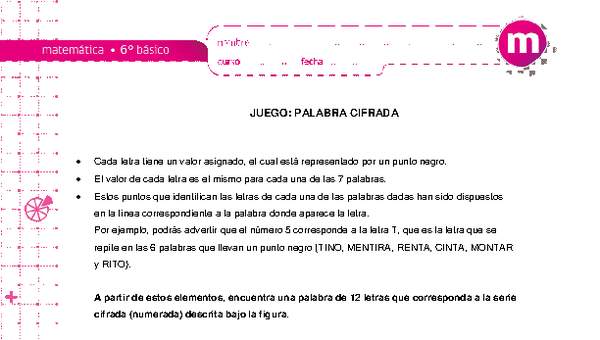 Juego: palabra cifrada