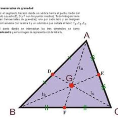 Las transversales de gravedad y el baricentro
