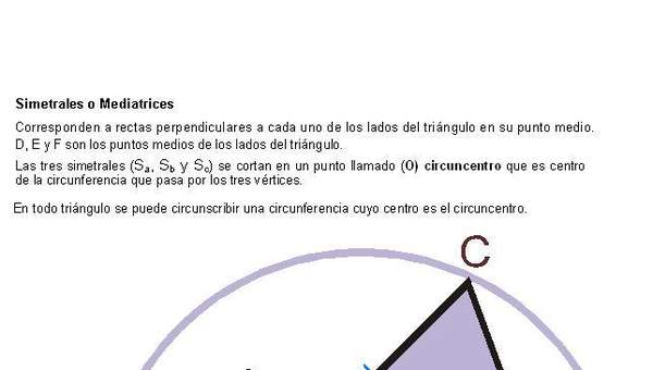 Simetral o mediatriz y circuncentro