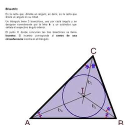 Bisectrices e incentro