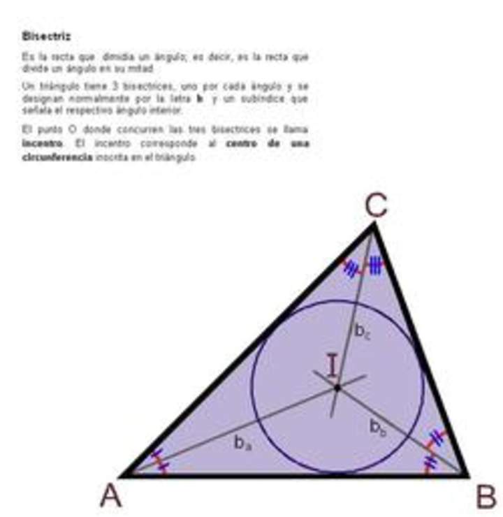 Bisectrices e incentro