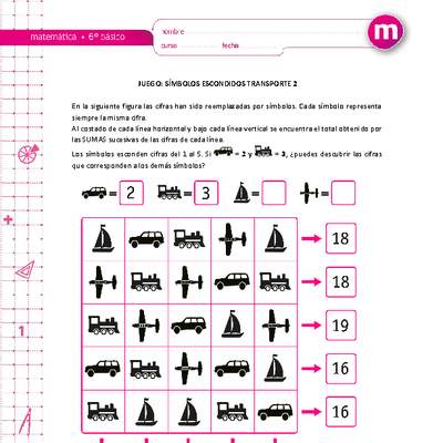 Juego: símbolos escondidos transporte 2