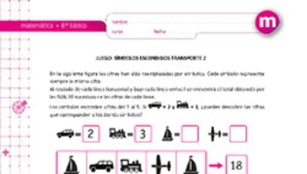 Juego: símbolos escondidos transporte 2