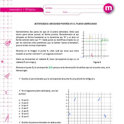 Ubicando puntos en el plano cartesiano