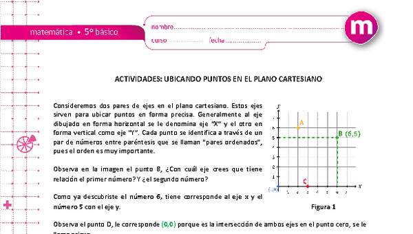 Ubicando puntos en el plano cartesiano