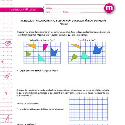 Reconocimiento y descripción de características de figuras planas