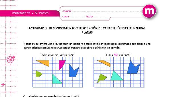 Reconocimiento y descripción de características de figuras planas