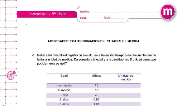 Transformación de unidades de medida (II)