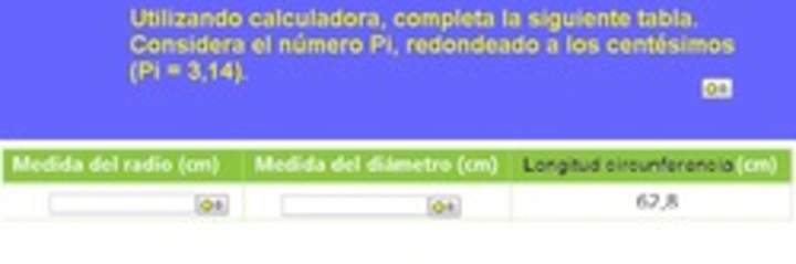 Cálculo de la medida del radio y del diámetro a partir de la medida de la longitud de una circunferencia (II)