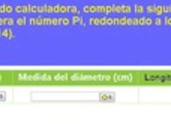 Cálculo de la medida del radio y del diámetro a partir de la medida de la longitud de una circunferencia (II)