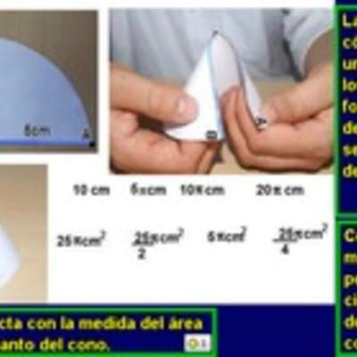 Cálculo del área de la superficie de un cono (I)