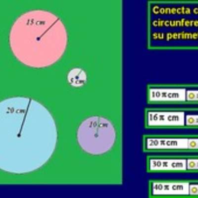 Unir circunferencias con perímetros (I)